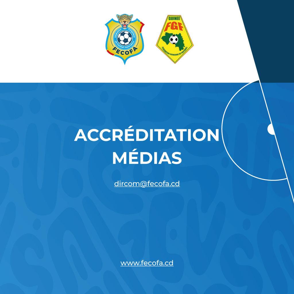 ACCREDITATION RDC vs GUINEE DU 06.09.2024 (1ERE JOURNEE DES ELIMINATOIRES DE LA CAN-MAROC 2025