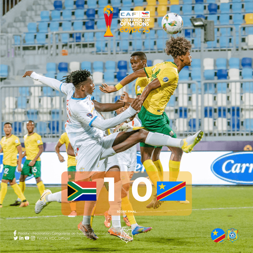 Afrique du Sud vs RD Congo (1-0), Les Léopards U-20 passent à côté de l’exploit mais entrent de plein pieds dans l’histoire