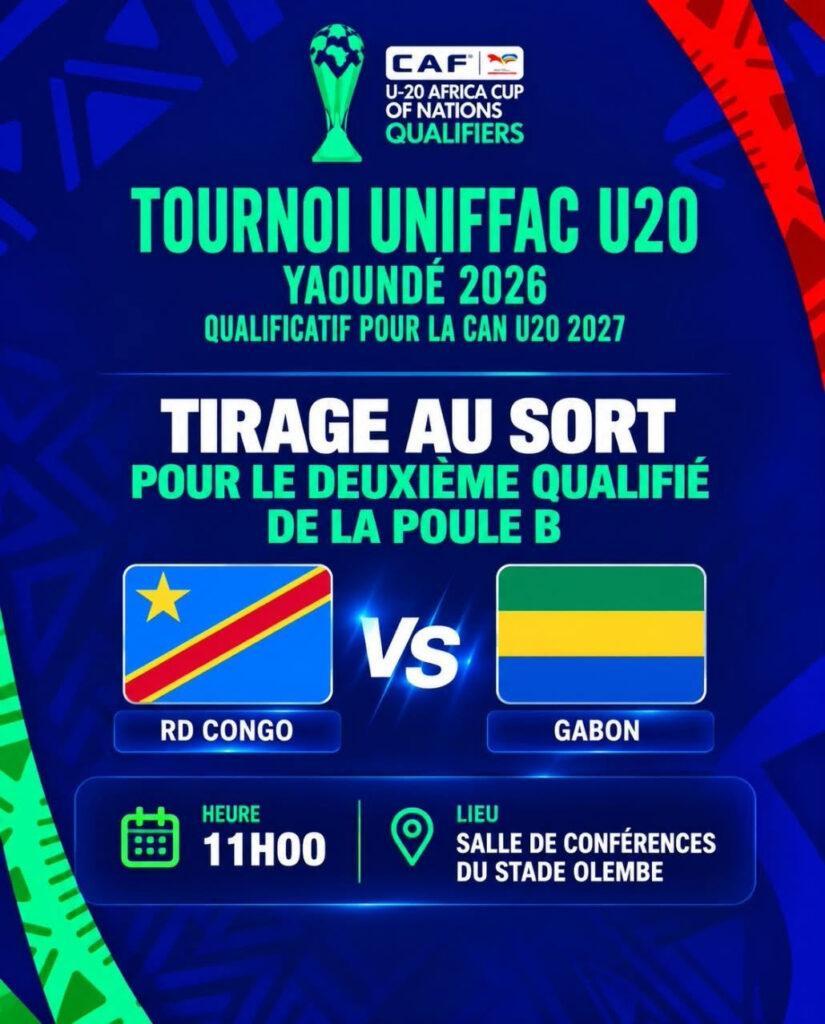 Tournoi Uniffac U20 : RDC – Gabon : Le tirage au sort déterminera l’équipe qualifiée